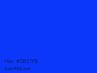 Hex #0b37fb Color Image