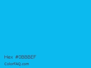 Hex #0bbbef Color Image