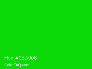 Hex #0bd908 Color Image