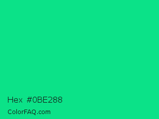 Hex #0be288 Color Image