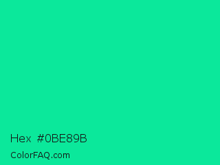 Hex #0be89b Color Image