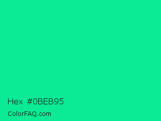 Hex #0beb95 Color Image