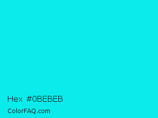 Hex #0bebeb Color Image