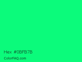 Hex #0bfb7b Color Image