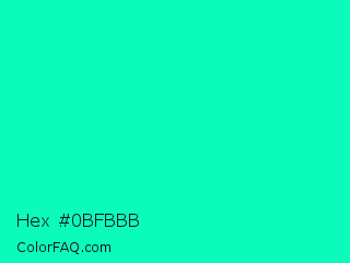 Hex #0bfbbb Color Image