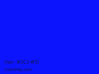 Hex #0c14fd Color Image