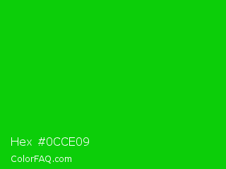 Hex #0cce09 Color Image