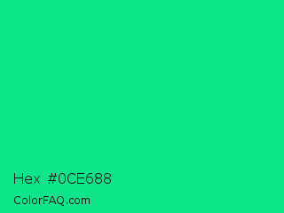 Hex #0ce688 Color Image