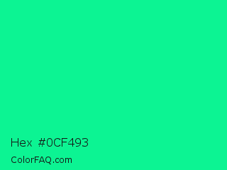 Hex #0cf493 Color Image