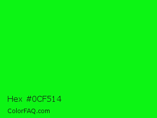 Hex #0cf514 Color Image