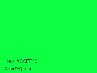 Hex #0cff40 Color Image