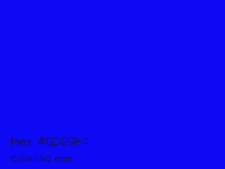 Hex #0d09f4 Color Image
