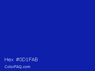 Hex #0d1fab Color Image
