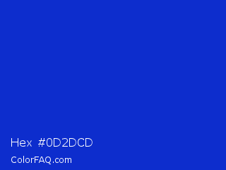 Hex #0d2dcd Color Image