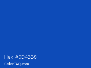 Hex #0d4bb8 Color Image