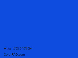 Hex #0d4cde Color Image