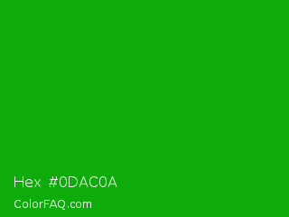 Hex #0dac0a Color Image