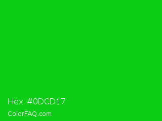 Hex #0dcd17 Color Image