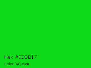 Hex #0ddb17 Color Image