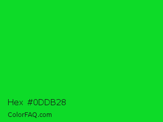 Hex #0ddb28 Color Image