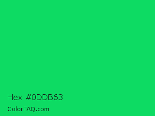 Hex #0ddb63 Color Image