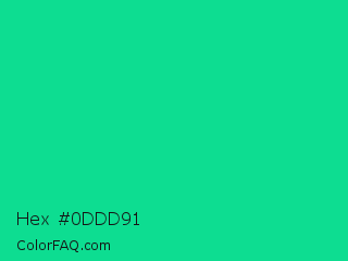 Hex #0ddd91 Color Image