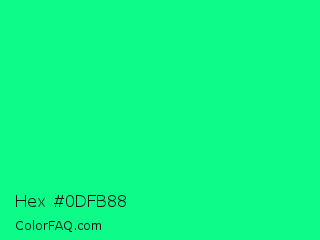 Hex #0dfb88 Color Image