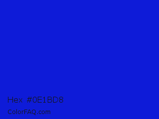 Hex #0e1bd8 Color Image
