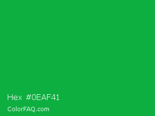 Hex #0eaf41 Color Image