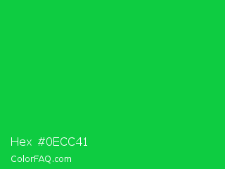 Hex #0ecc41 Color Image