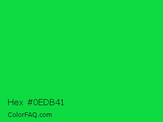 Hex #0edb41 Color Image