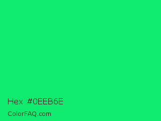 Hex #0eeb6e Color Image