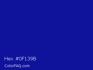 Hex #0f139b Color Image