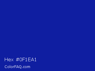 Hex #0f1ea1 Color Image