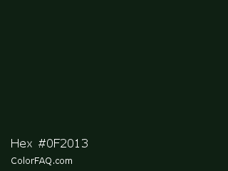 Hex #0f2013 Color Image