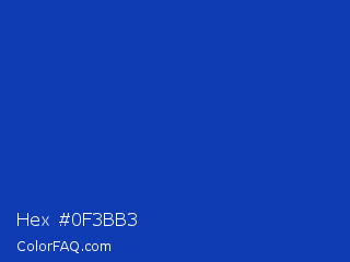 Hex #0f3bb3 Color Image