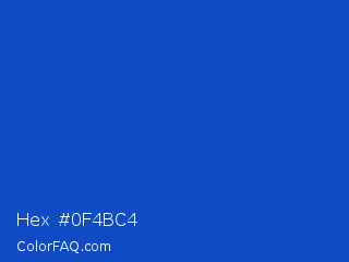Hex #0f4bc4 Color Image
