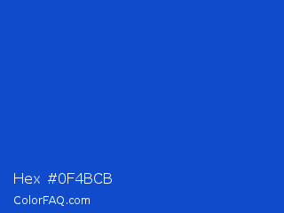 Hex #0f4bcb Color Image