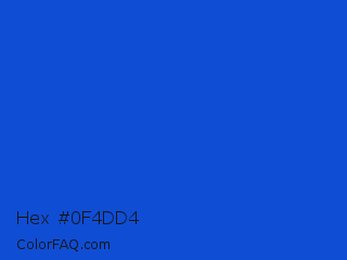Hex #0f4dd4 Color Image