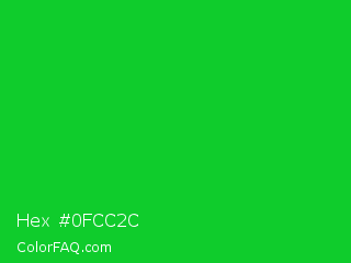 Hex #0fcc2c Color Image