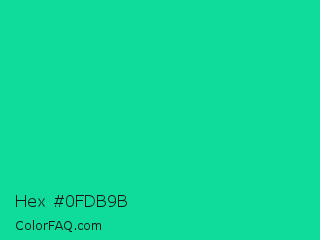 Hex #0fdb9b Color Image