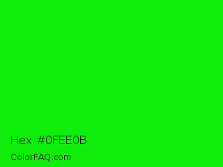 Hex #0fee0b Color Image