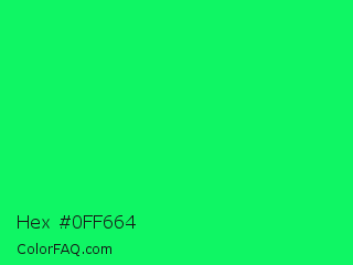 Hex #0ff664 Color Image