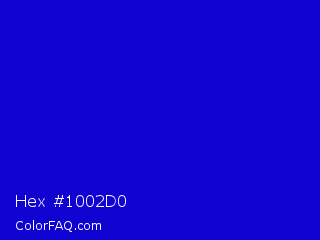 Hex #1002d0 Color Image