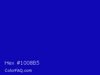 Hex #1008b5 Color Image
