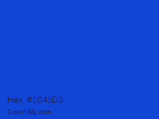 Hex #1045d5 Color Image