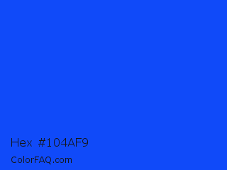 Hex #104af9 Color Image