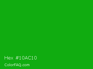 Hex #10ac10 Color Image