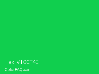 Hex #10cf4e Color Image