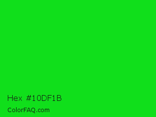 Hex #10df1b Color Image